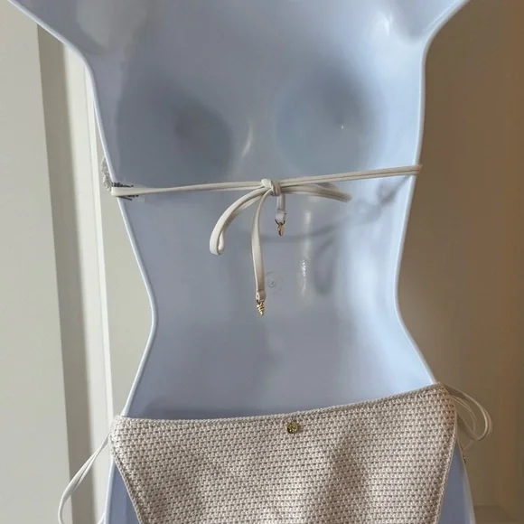 Elegant Cream Crochet Bikini Top - Picture 8 of 8